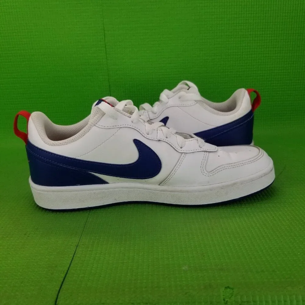 ✅Nike Court Borough Low 2 GS White Deep Royal Big Kids Sneakers Youth 7Y Shoes - Picture 10 of 11